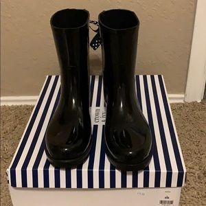Crown & Ivy Womens Black Rayme Rain Boots Size 8